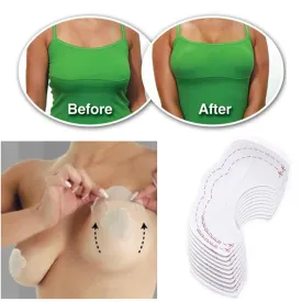 10PCS Trendy  Women Girls Fashion Sexy  Instant Breast Lift Up Invisible Bra Tape Strapless Adhesive Backless Nude