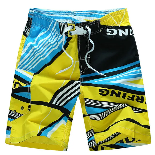 2017 Summer Hot Men Beach Shorts Quick Dry Printing Board Shorts Men