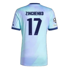 adidas Arsenal Oleksandr Zinchenko Third Jersey w/ Champions League Patches 24/25 (Clear Aqua/Light Flash Purple)