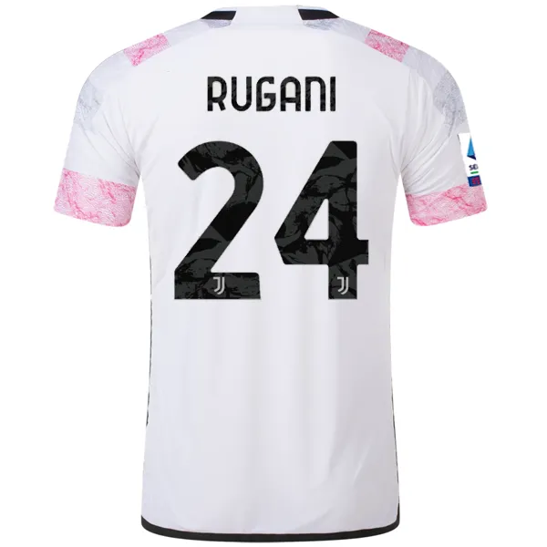 adidas Juventus Authentic Rugani Away Jersey w/ Serie A Patch 23/24 (White)