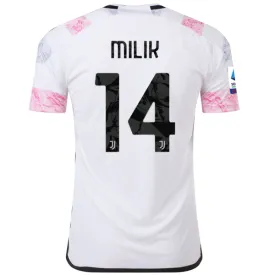 adidas Juventus Milik Away Jersey w/ Serie A 23/24 (White)