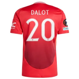 adidas Manchester United Diogo Dalot Home Jersey w/ Europa League Patches 24/25 (MUFC Red)