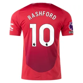 adidas Manchester United Marcus Rashford Home Jersey w/ EPL   No Room For Racism 24/25 (MUFC Red)