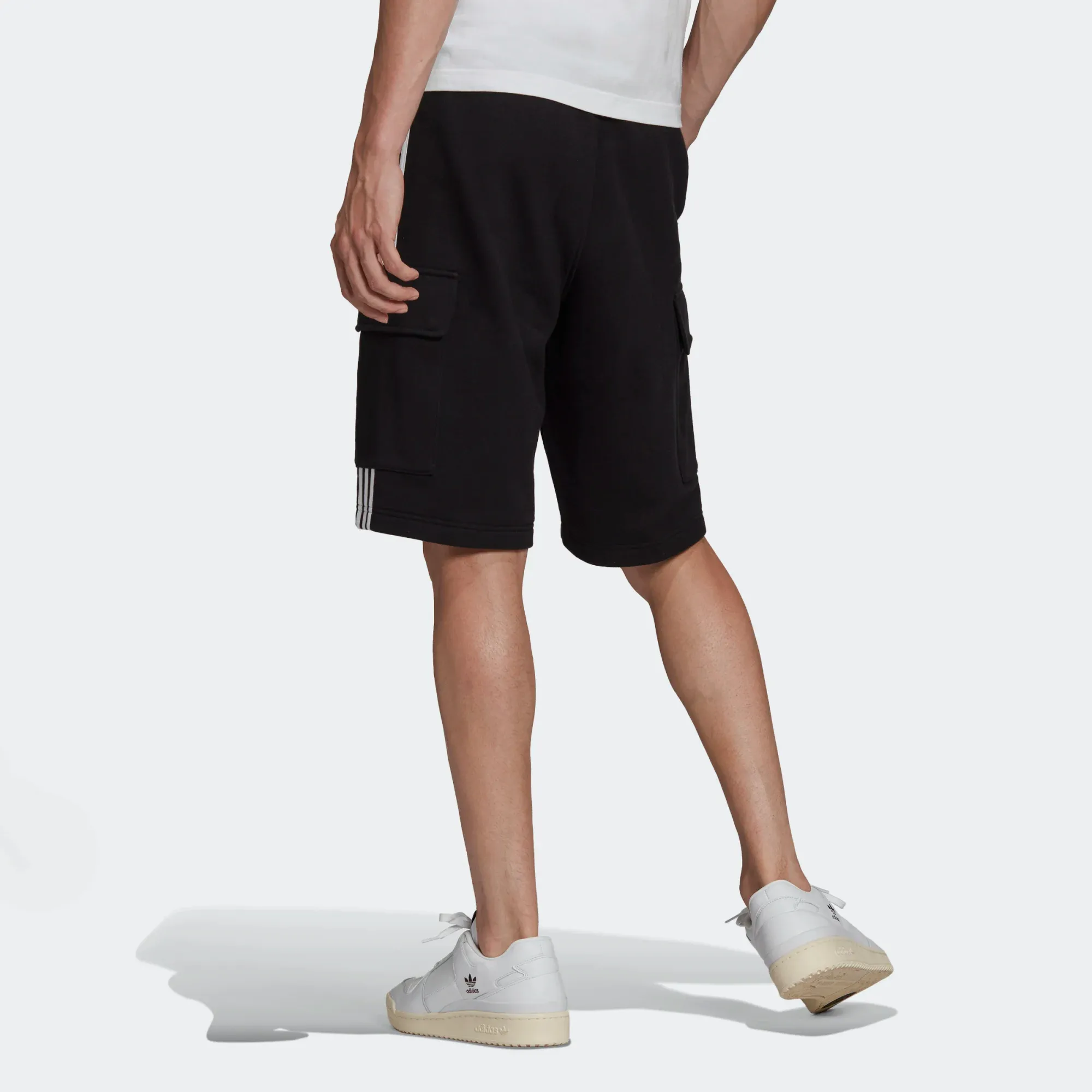 Adidas Men's Adicolor Classics 3 Striples Cargo Shorts - Black