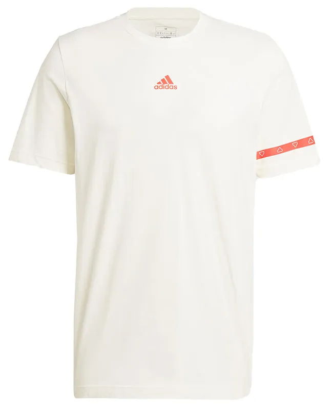 Adidas Mens BL COL Graphic T shirt Off White