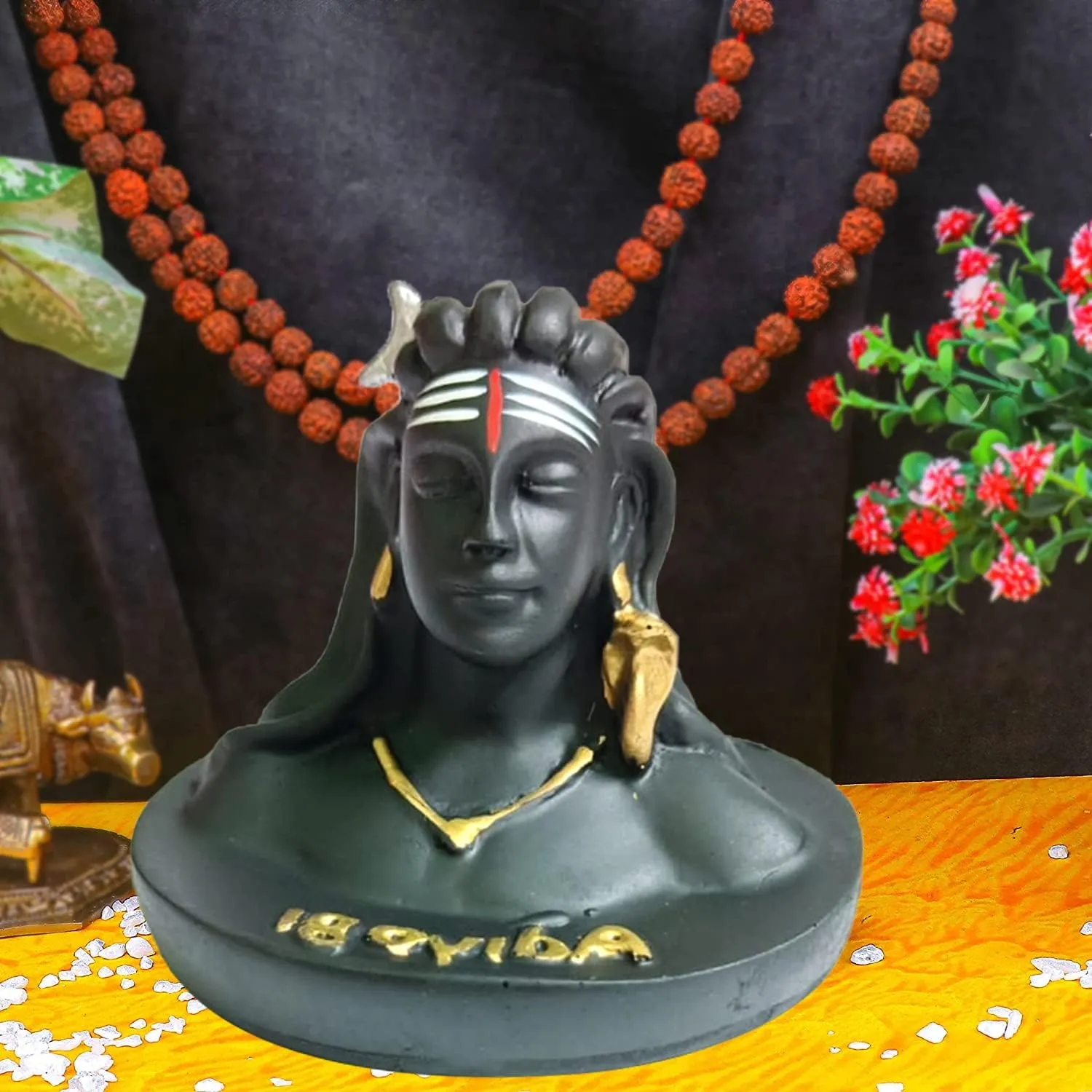 Adiyogi Shiva Statue for Car Dashboard Idol, Pooja & Gift, Mahadev Murti Idol Figurine Showpiece Sculpture, Shankara for Home,Office Decor,