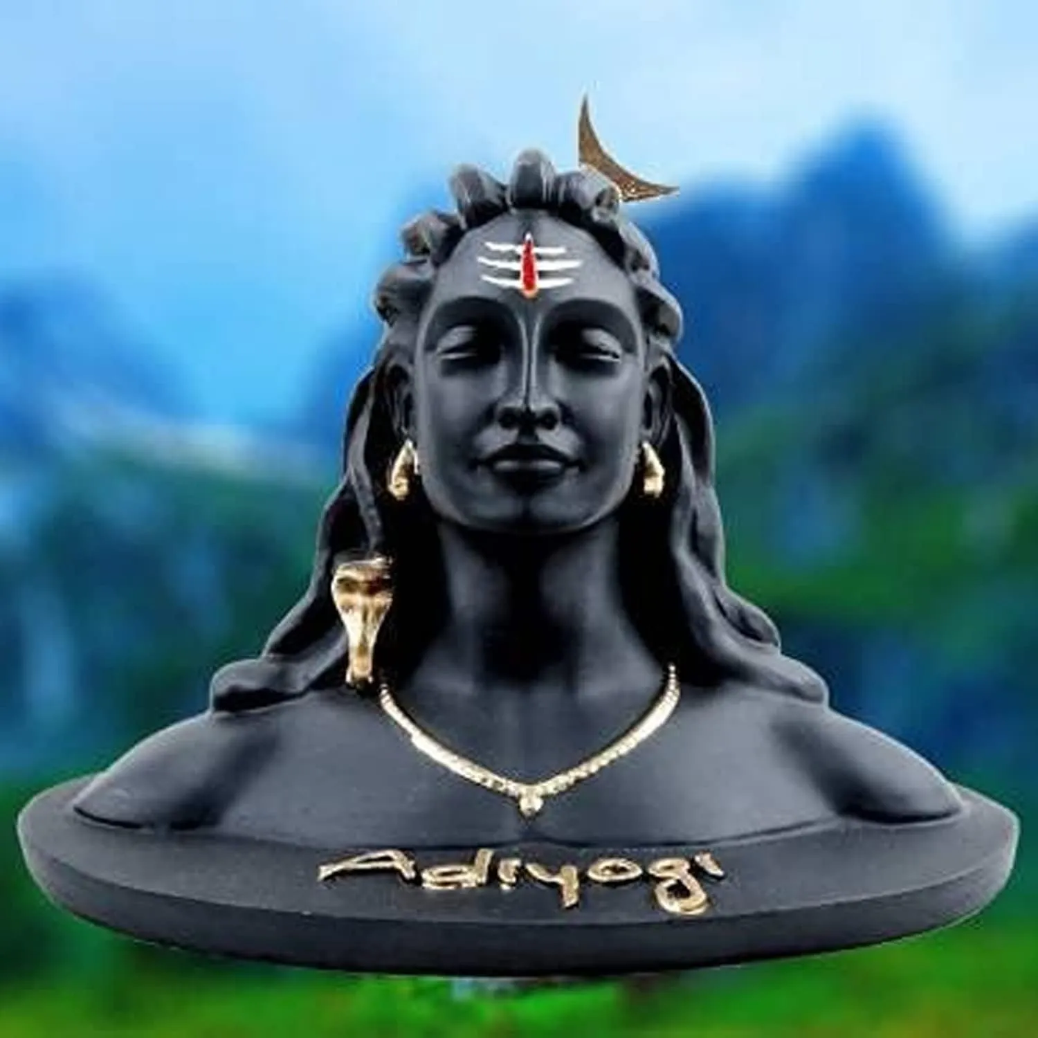 Adiyogi Shiva Statue for Car Dashboard Idol, Pooja & Gift, Mahadev Murti Idol Figurine Showpiece Sculpture, Shankara for Home,Office Decor,