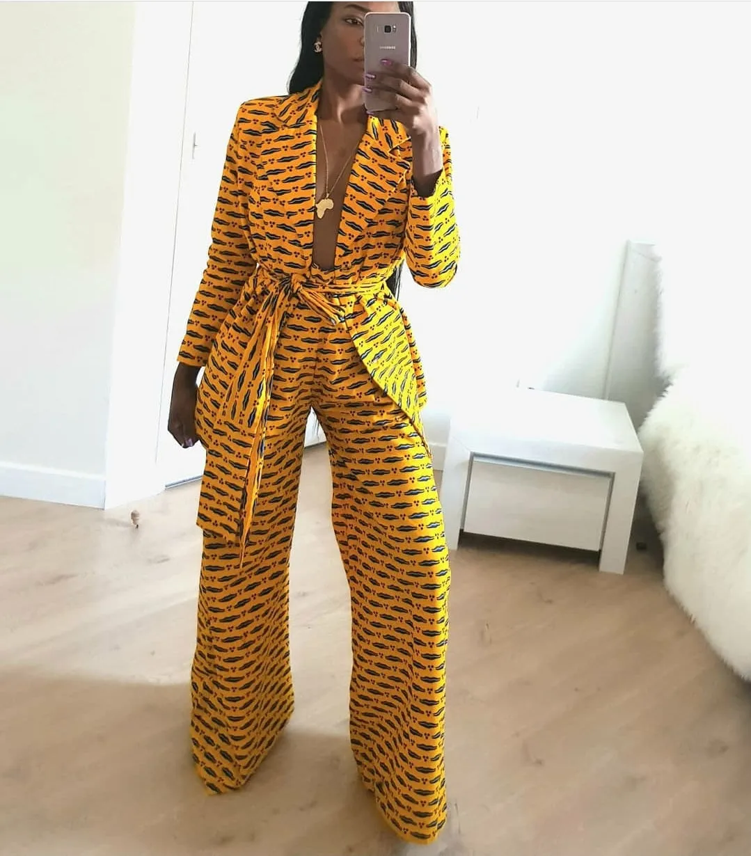 African Print Shakina Jacket and Pant Set