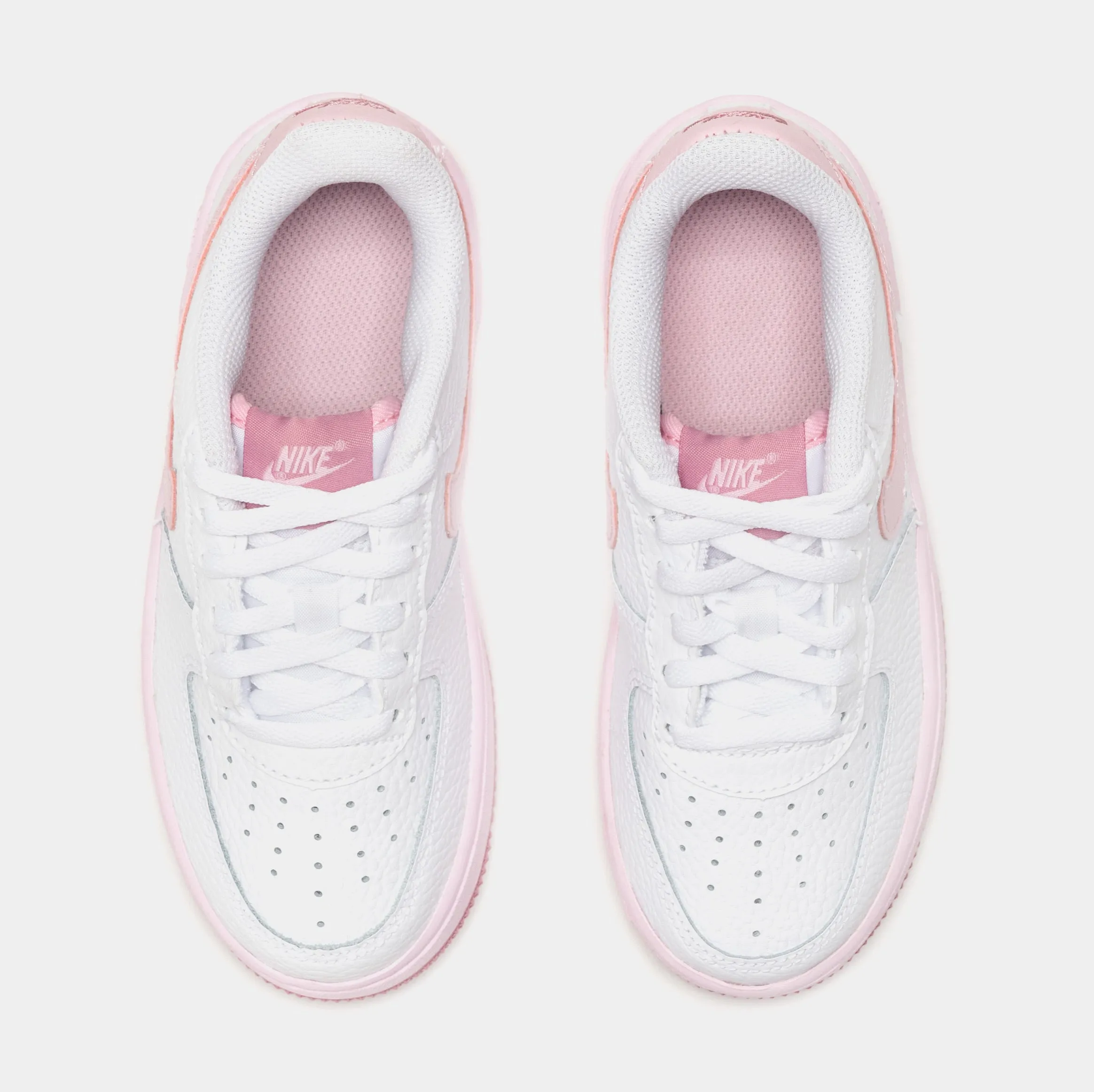 Air Force 1 Preschool Basketball Shoes (White/Pink)