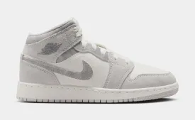 Air Jordan 1 Retro Mid SE Neutral Grey Grade School Lifestyle Shoes (Neutral Grey/Sail/Smoke Grey)