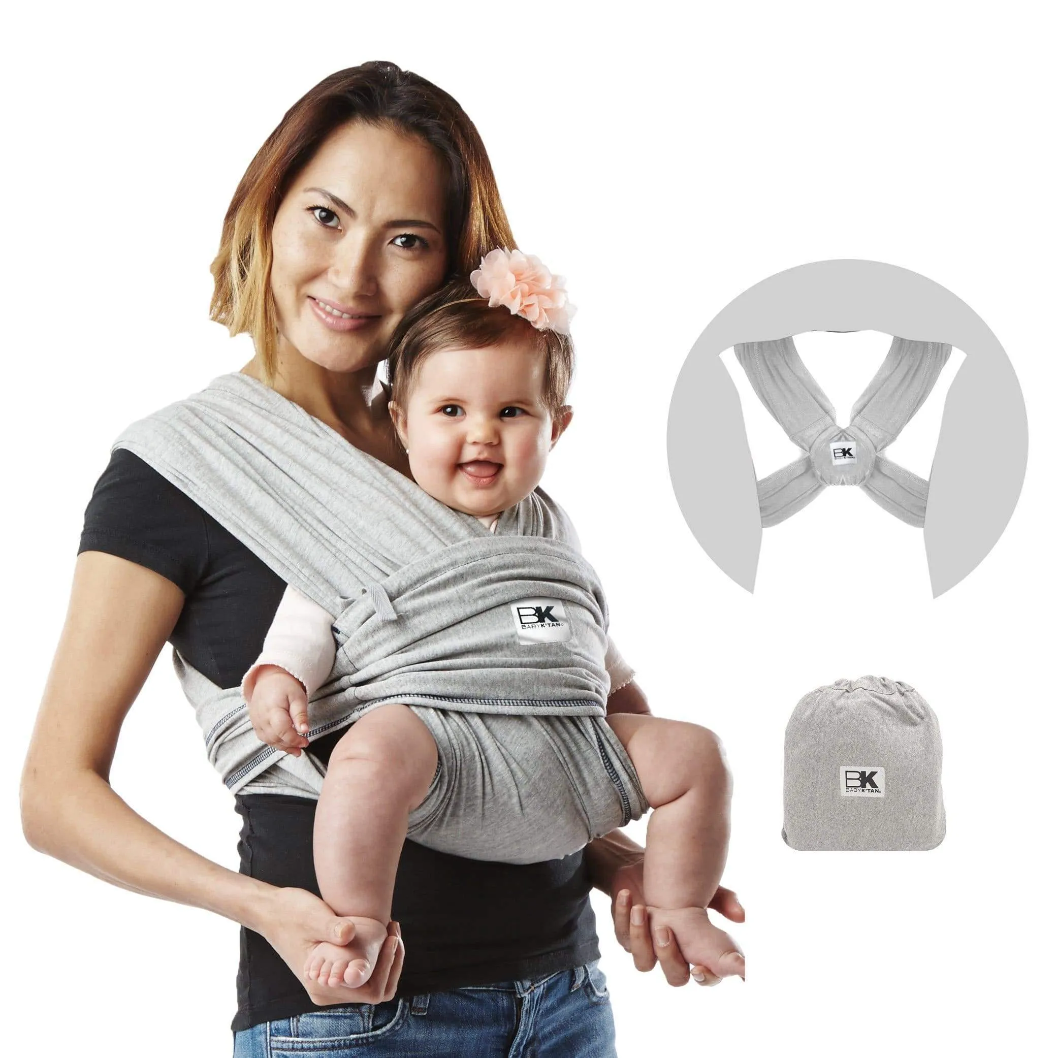 Baby K'tan Original Baby Carrier - Heather Grey - M