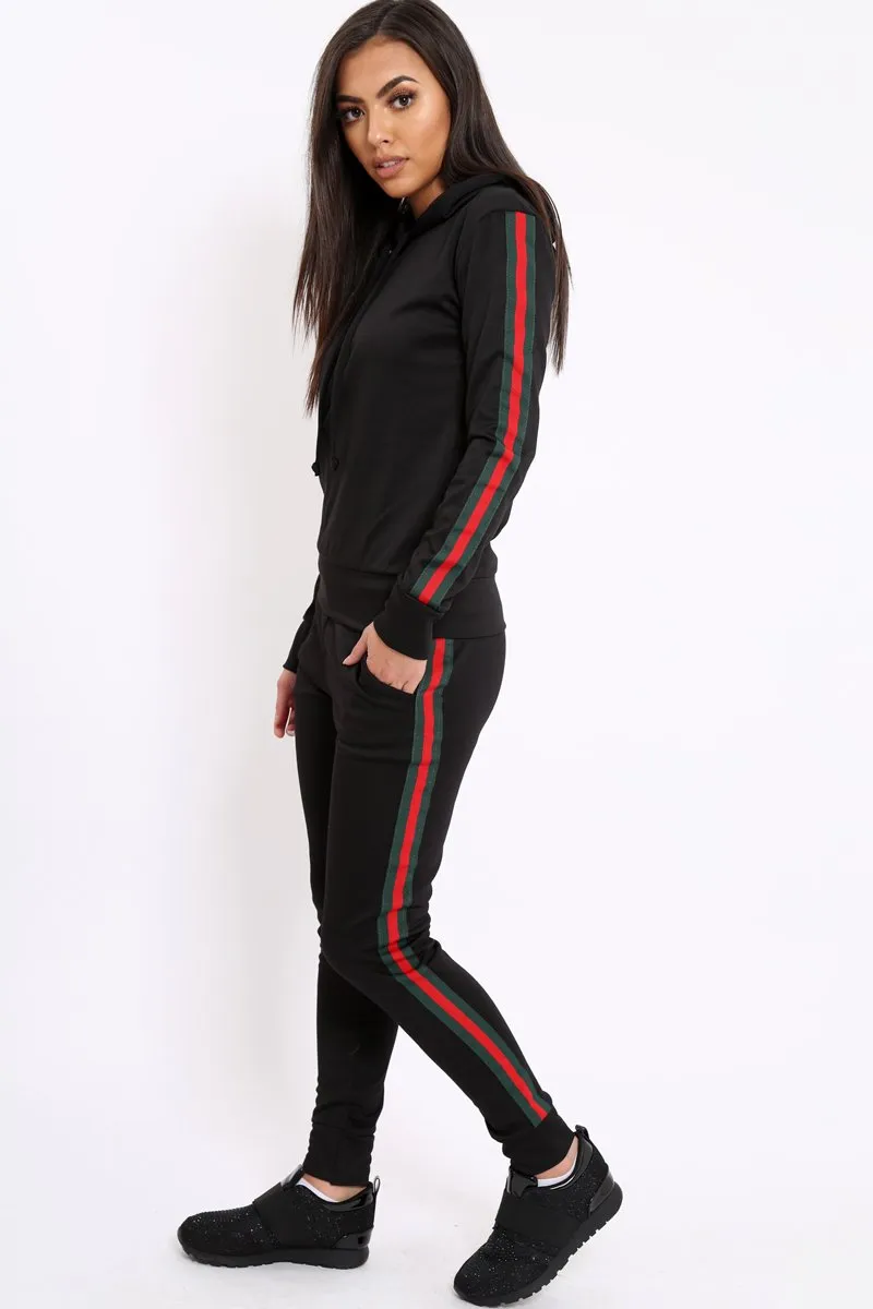 Black Tracksuit with Sports Trim - Misha