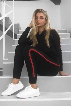 Black Tracksuit with Sports Trim - Misha