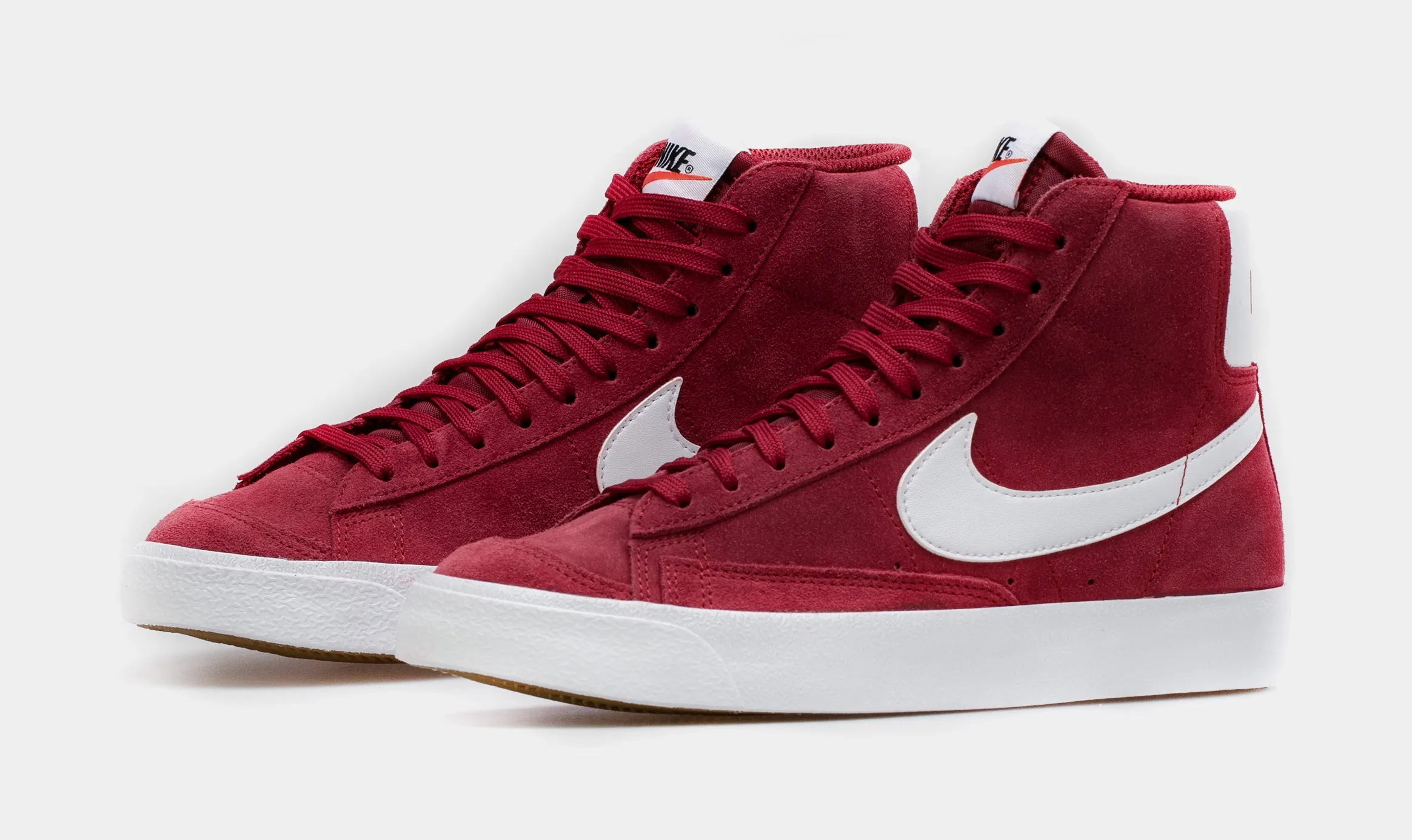 Blazer Mid Suede 77 Team Red Grade School Lifestyle Shoe (Red/White)