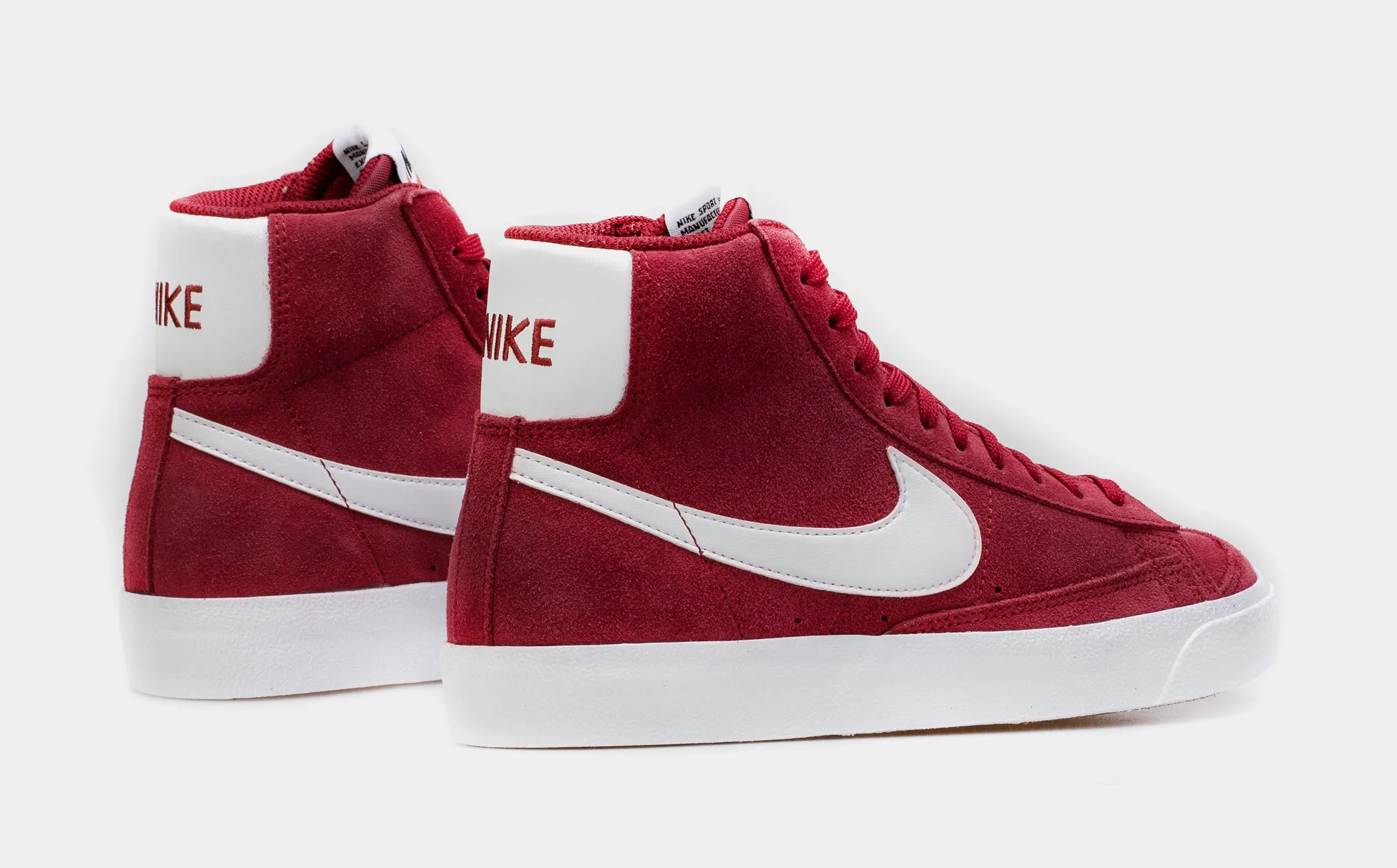 Blazer Mid Suede 77 Team Red Grade School Lifestyle Shoe (Red/White)