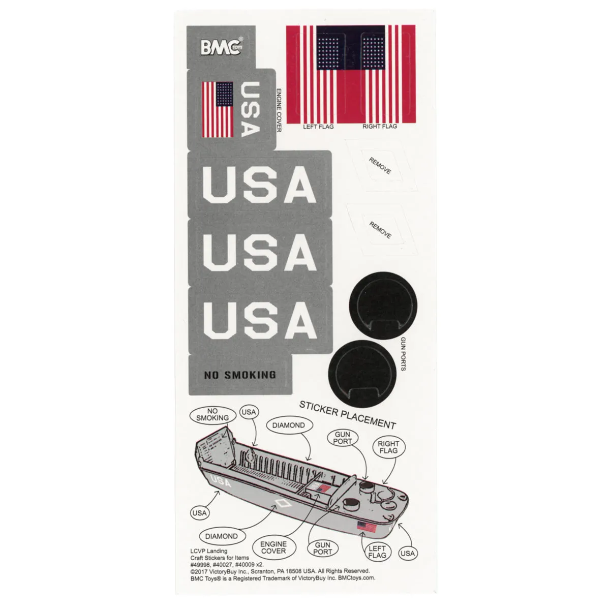 BMC WW2 Sticker Sheets for 1:32 Tanks, Landing Craft & Bunkers - Ships Free