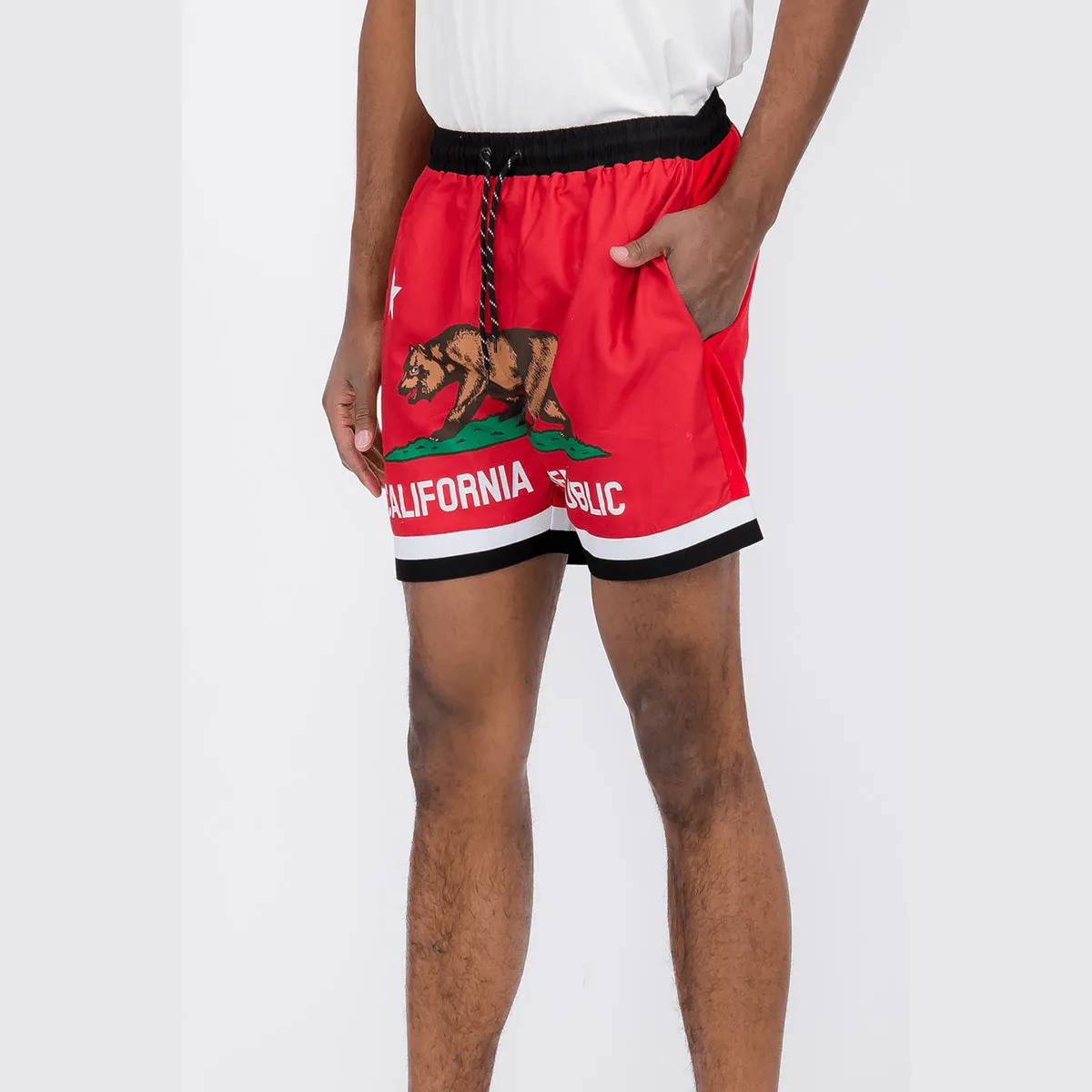 Cali Rep Print Swim Shorts