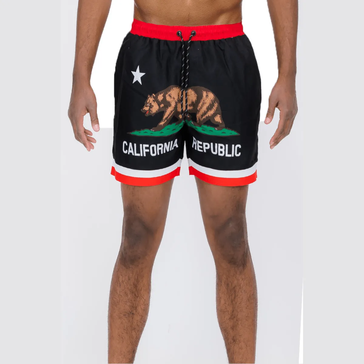 Cali Rep Print Swim Shorts