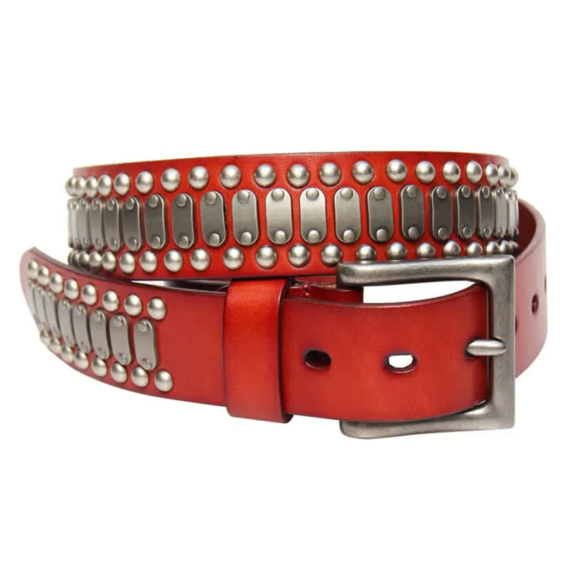 Casual Cool Metal Rock Rivet Studded Leather Belt