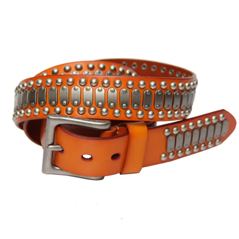 Casual Cool Metal Rock Rivet Studded Leather Belt