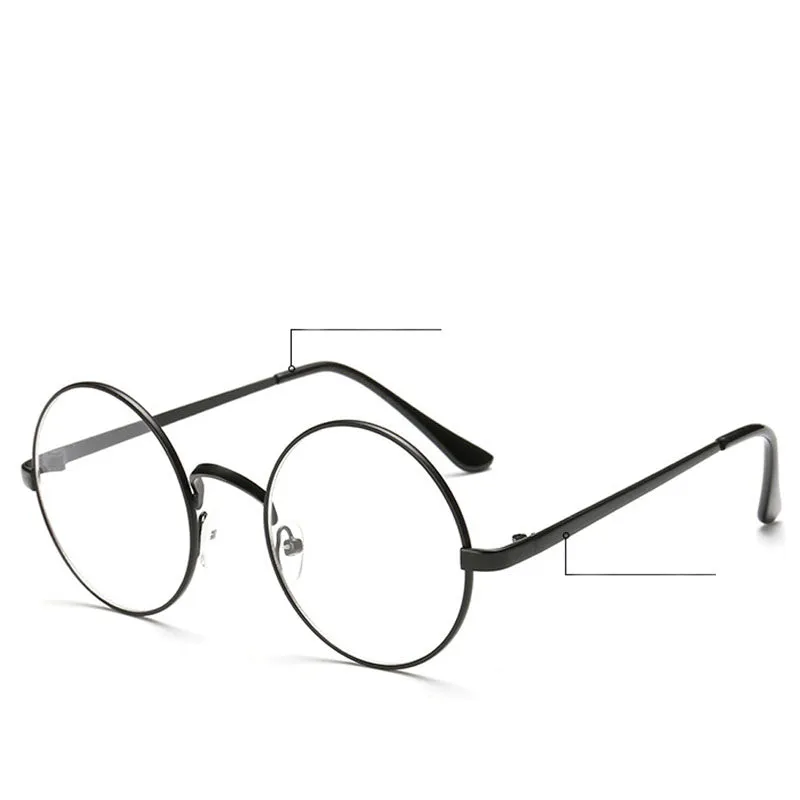 Chic Eyeglasses Retro Big Round Metal Frame Clear Lens Glasses Nerd Spectacles-448E