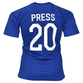 Christen Press Signed USA Olympic Blue Soccer Jersey (JSA)