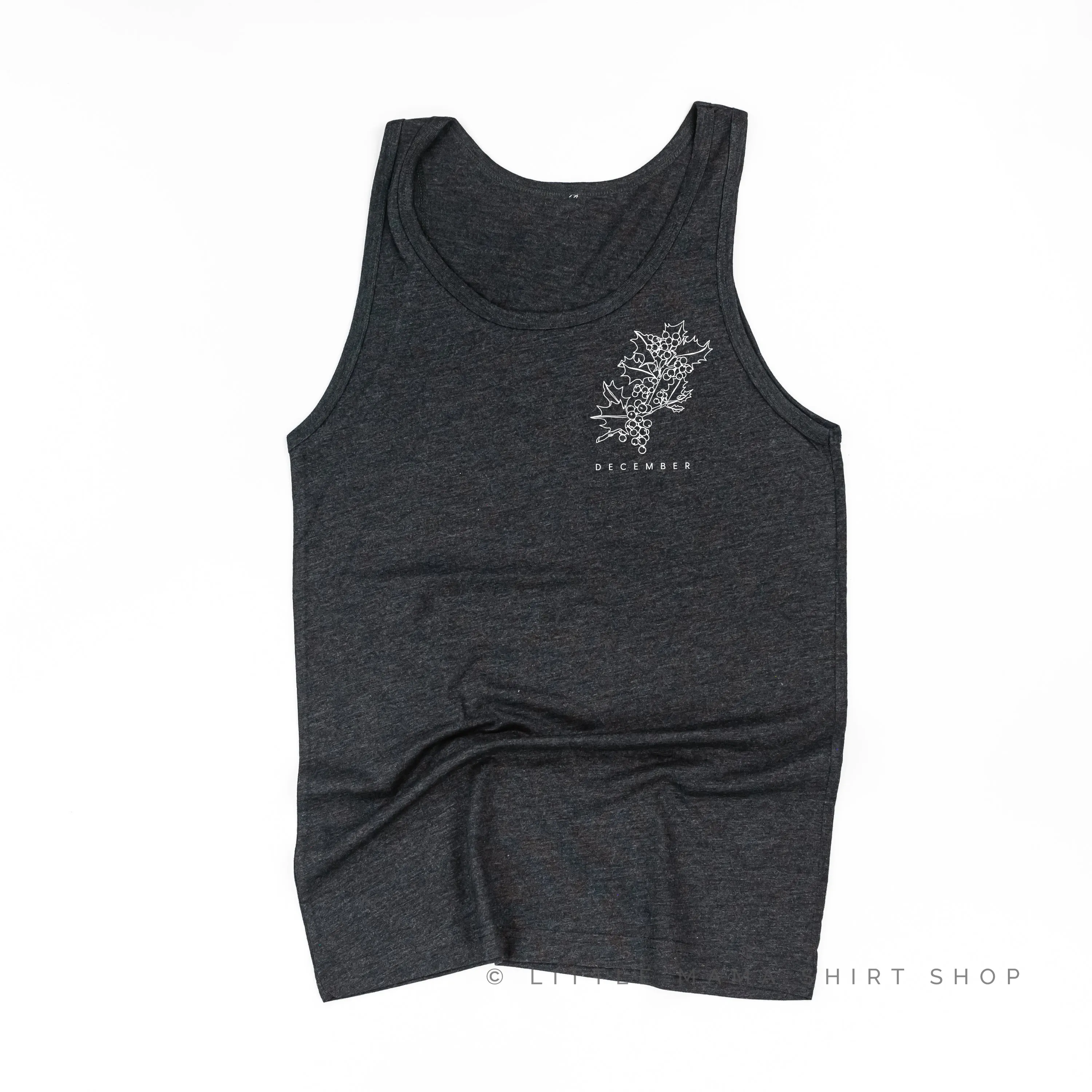 DECEMBER BIRTH FLOWER - Holly - pocket - Unisex Jersey Tank