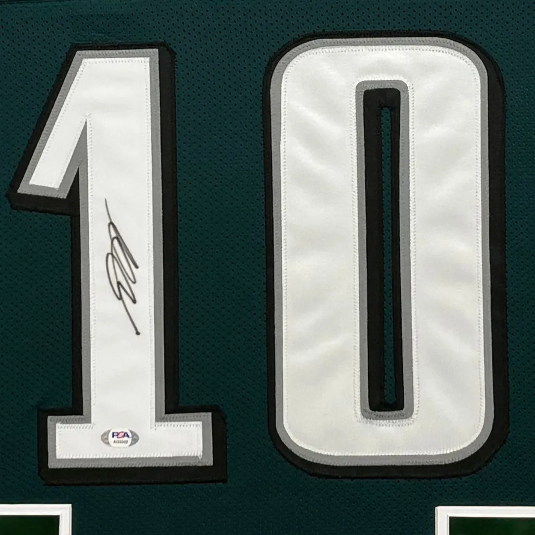 DeSean Jackson Signed Philadelphia Green Custom Suede Matte Framed Football Jersey