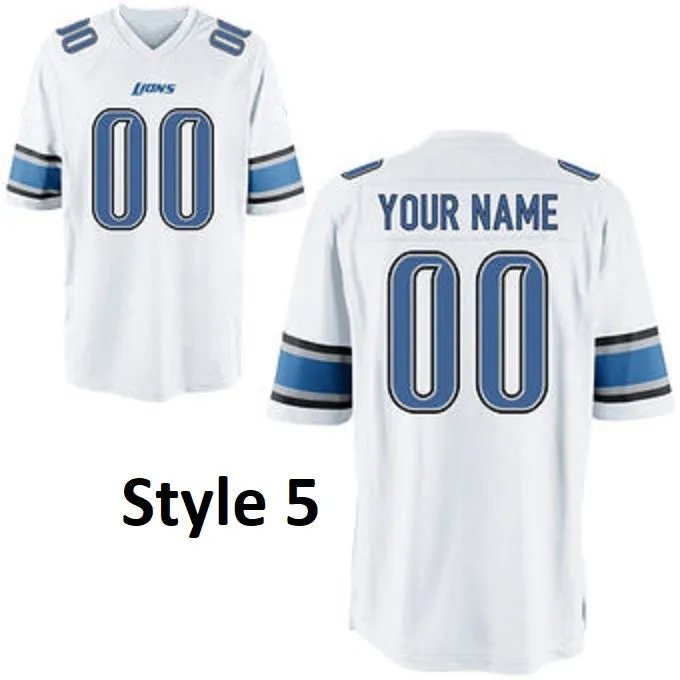 Detroit Lions Customizable Pro Style Football Jersey