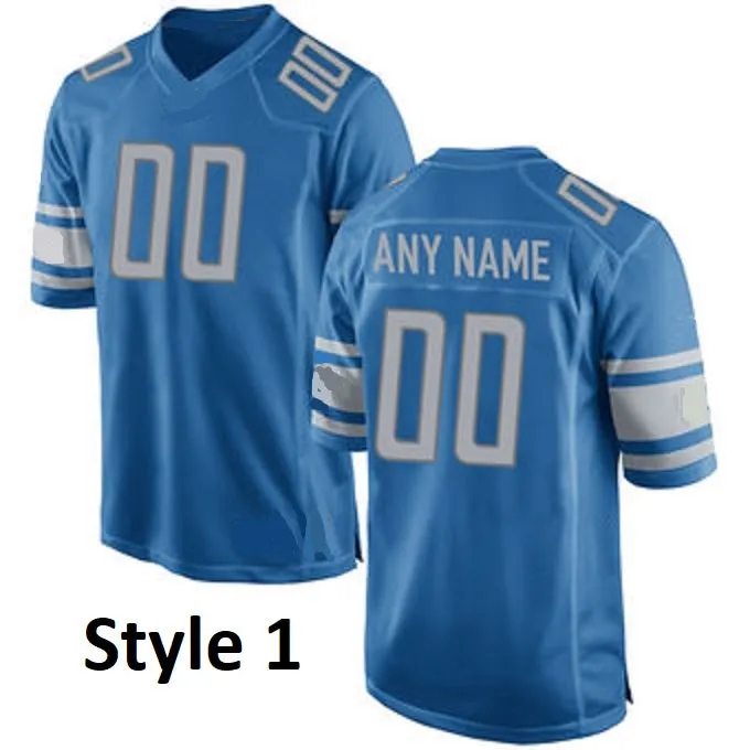 Detroit Lions Customizable Pro Style Football Jersey