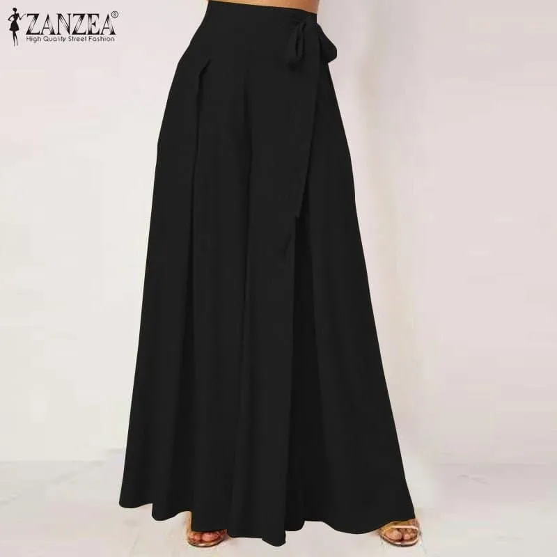 Elegant Wide Leg Pants with High Waist for Women - Versatile and Comfortable Fashion