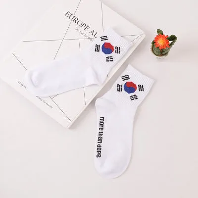 Foot 22-26cm CNOPT SOCKS Daily Cotton Elastic Men Chinese Russian Athletics Sun ET Fashion Harajuku Guy Youth Summer More Casual