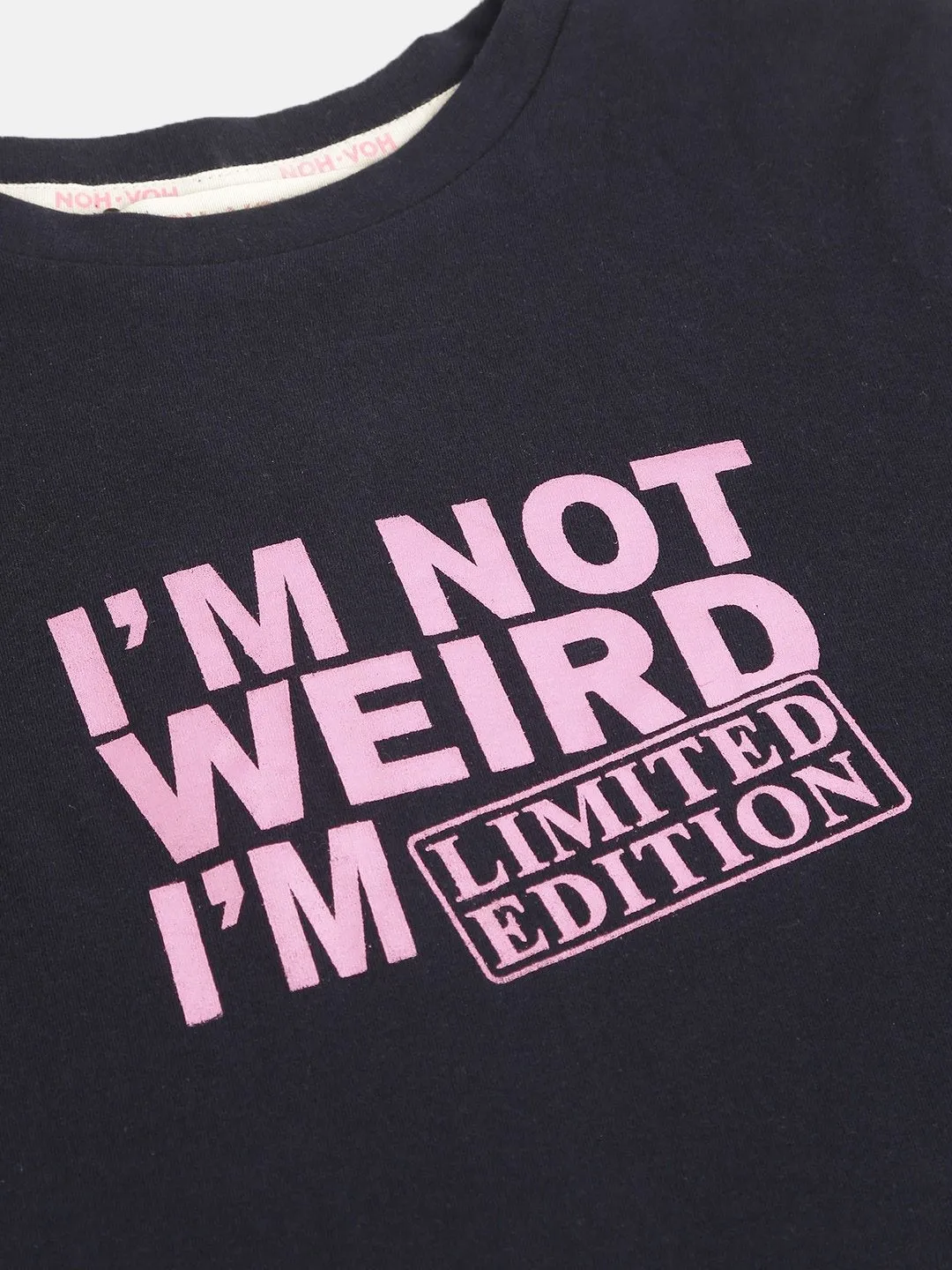 Girls Black I Am Not Weird Full Sleeve T-Shirts