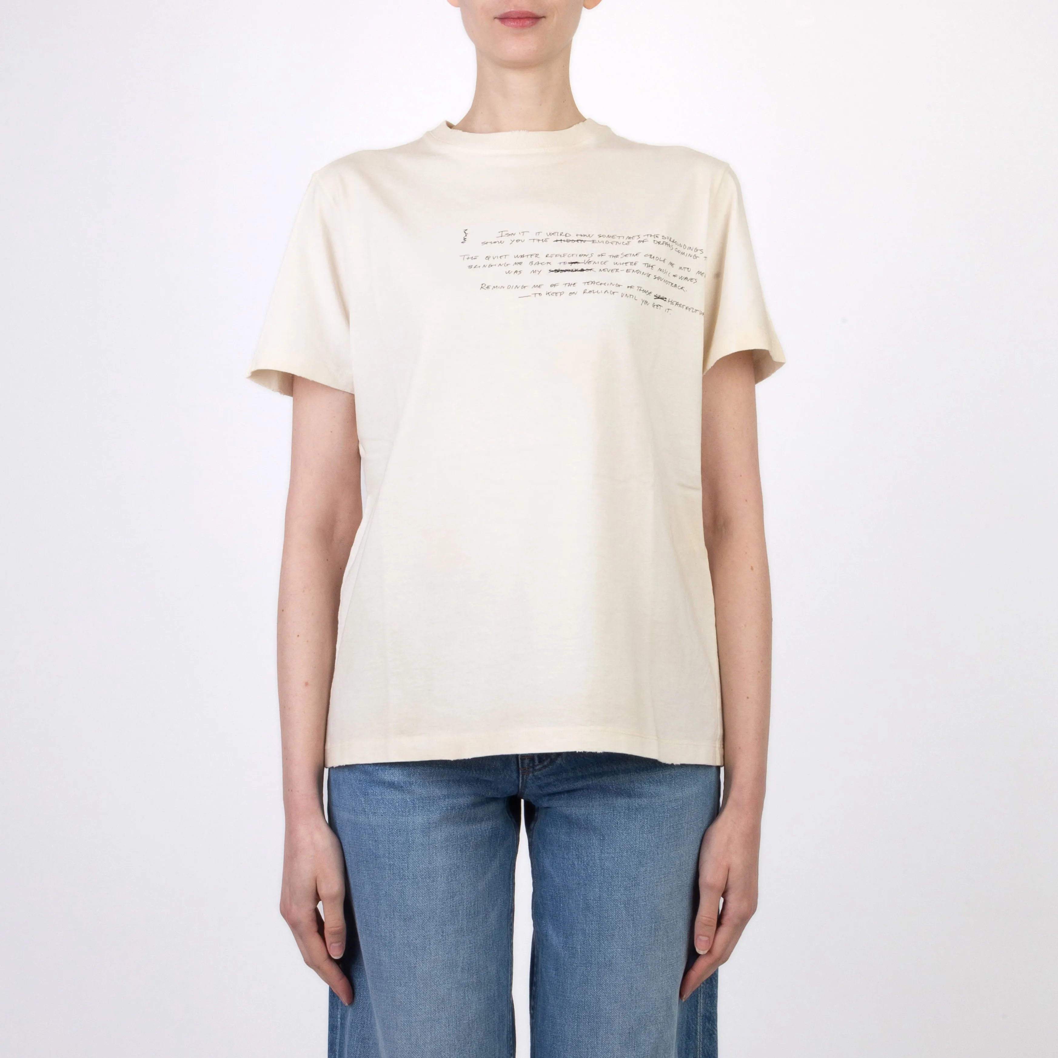 GOLDEN GOOSE T-SHIRT GWP01220.P001390 11421  HERITAGE WHITE