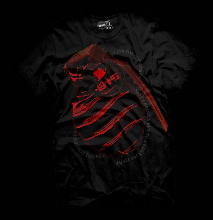 Grenade Fight Metallic Red T Shirt