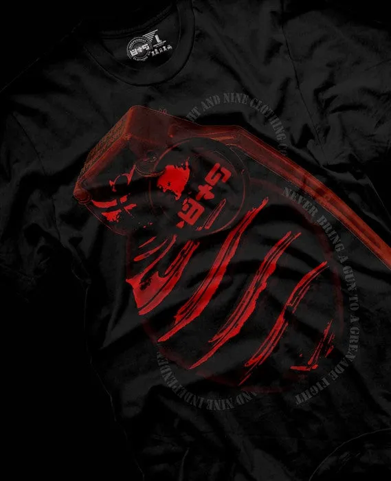 Grenade Fight Metallic Red T Shirt