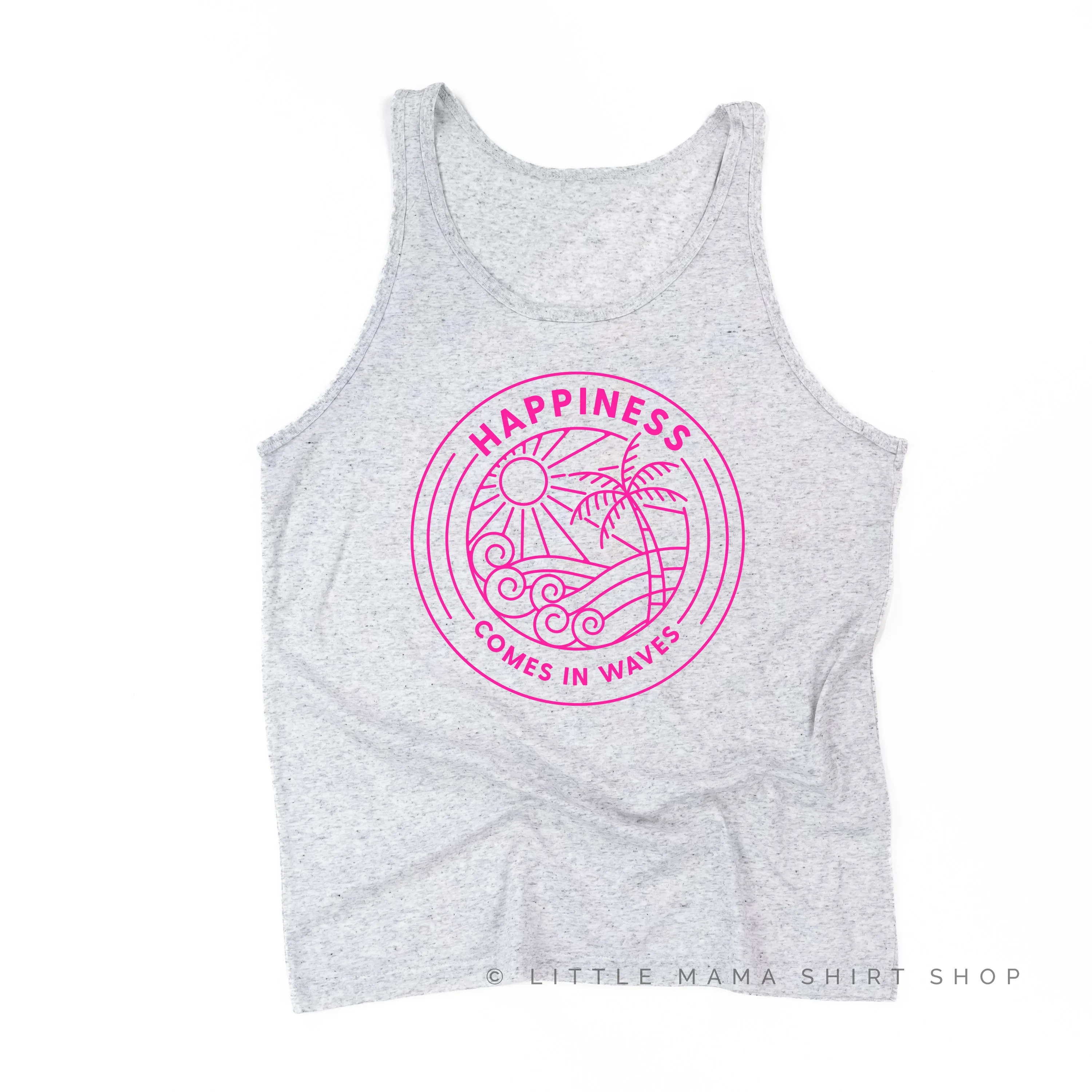 HAPPINESS COMES IN WAVES - Unisex Jersey Tank