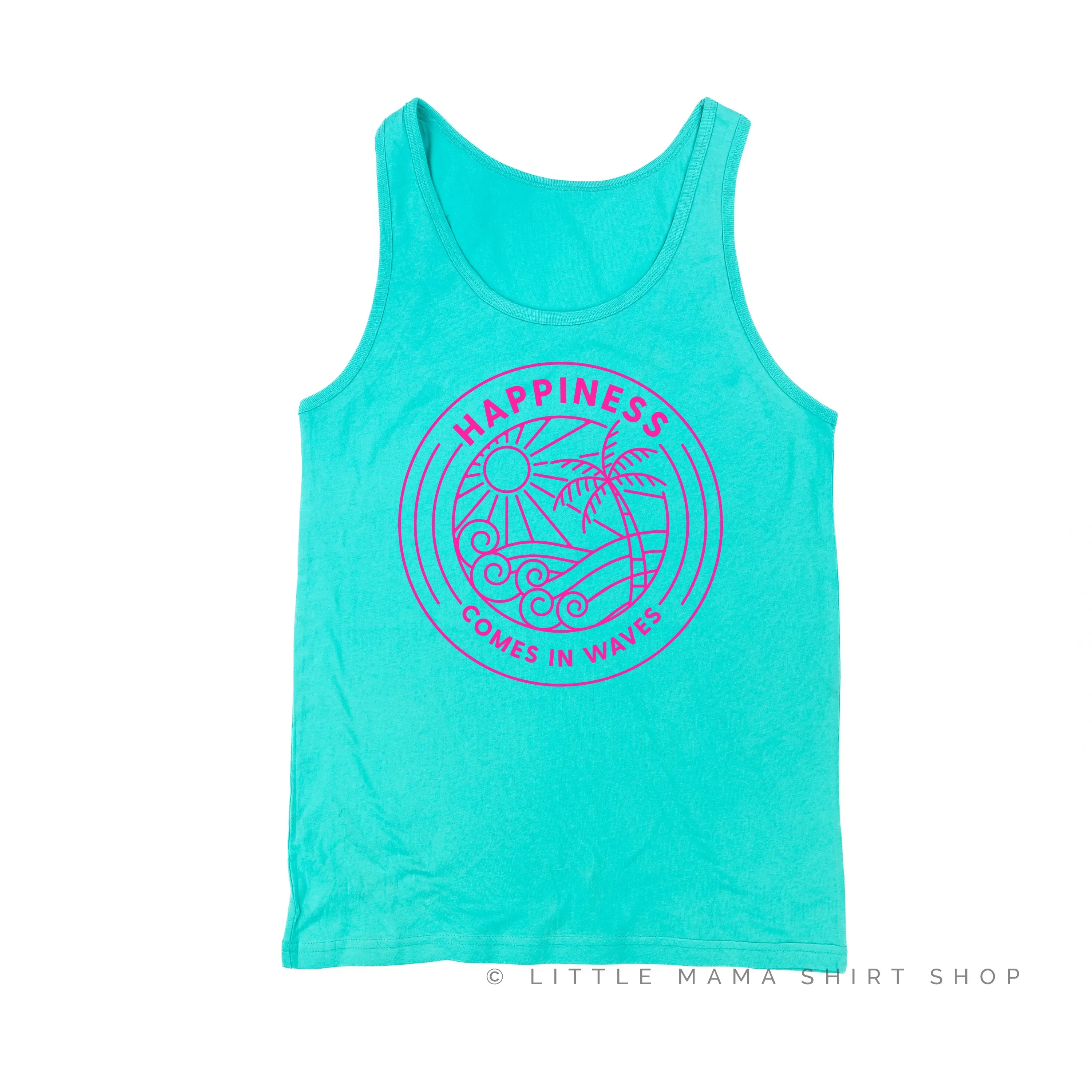 HAPPINESS COMES IN WAVES - Unisex Jersey Tank