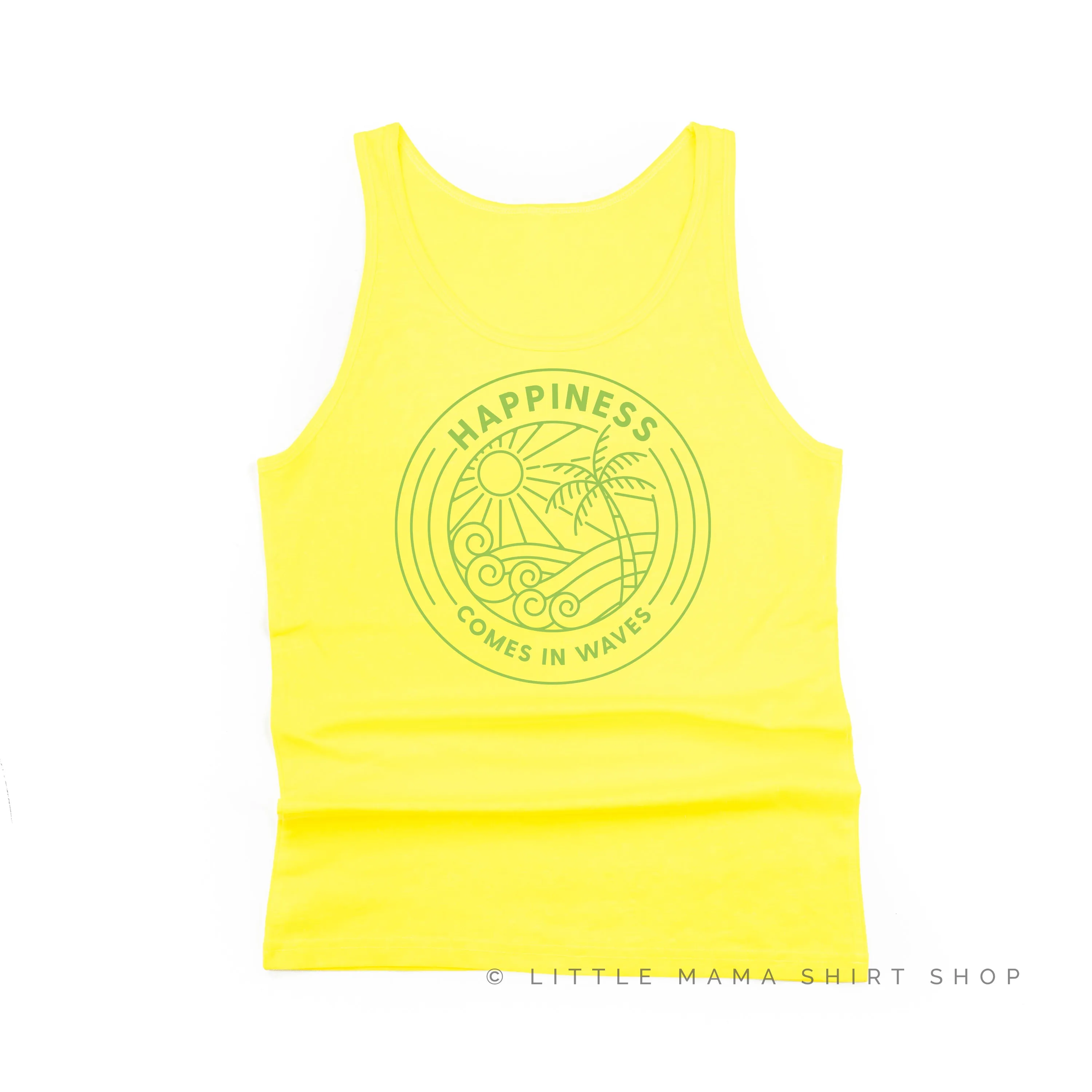 HAPPINESS COMES IN WAVES - Unisex Jersey Tank