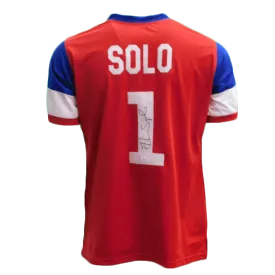 Hope Solo Autographed USA Red/White/Blue Soccer Jersey (JSA)