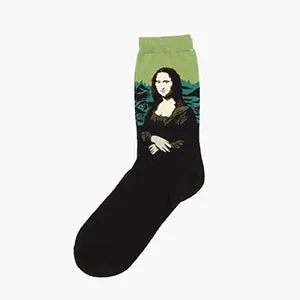 inDostyle harajuku Europe USA Washington starry night Venus Scream male Cupid Retro Art Oil Painting  Cotton women Men's Socks