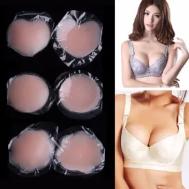 KLV Fashion Saxy Women Push up Self-Adhesive Silicone Breast Nipple Cover Bra Pasties Pad