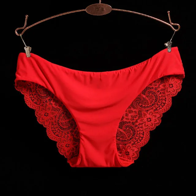 L-2XL!Free shipping!Hot sale!  women's sexy lace panties seamless cotton breathable panty Hollow briefs Plus Size girl underwear