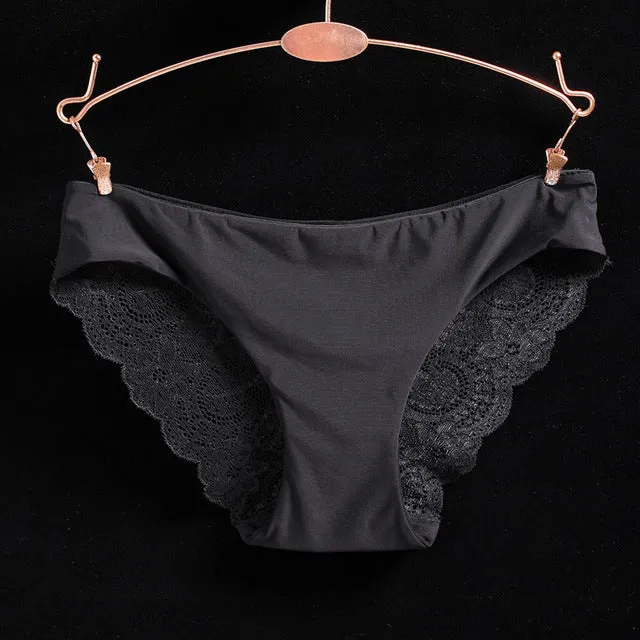 L-2XL!Free shipping!Hot sale!  women's sexy lace panties seamless cotton breathable panty Hollow briefs Plus Size girl underwear