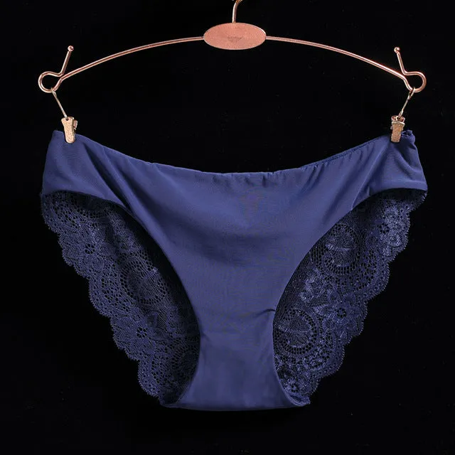 L-2XL!Free shipping!Hot sale!  women's sexy lace panties seamless cotton breathable panty Hollow briefs Plus Size girl underwear