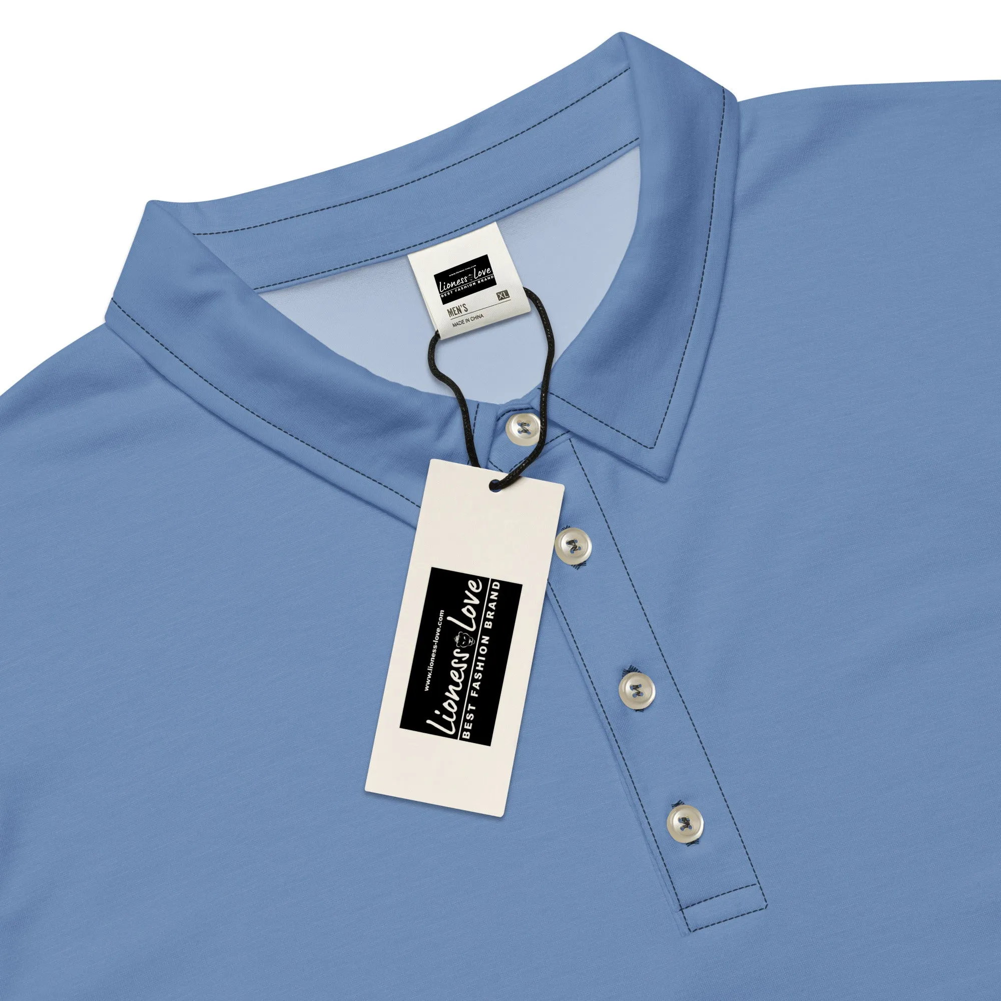 Men’s Slim Fit Polo Boundless Blue, lioness-love