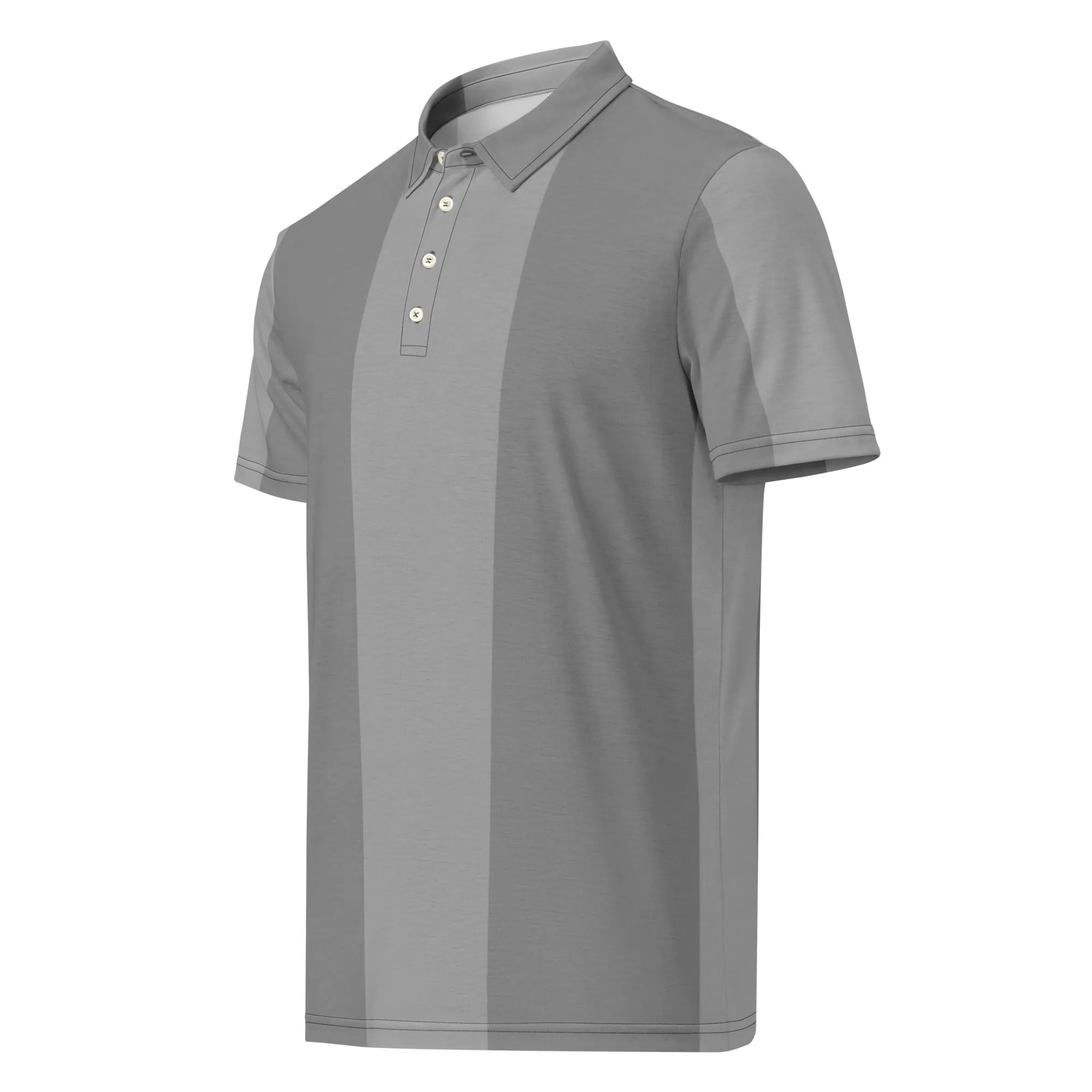 Men’s Slim Fit Polo Shirt Two Tone Gray, lioness-love