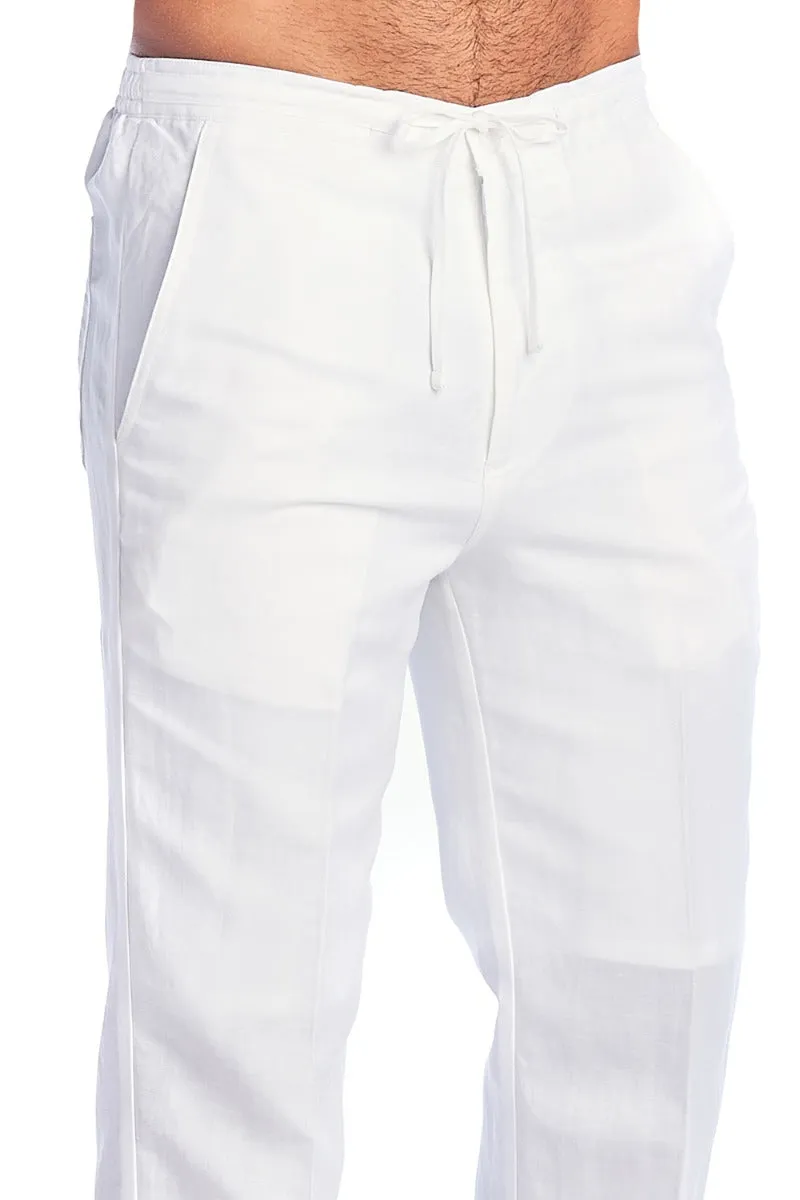 Mojito Collection Men's Casual Drawstring Linen Pants