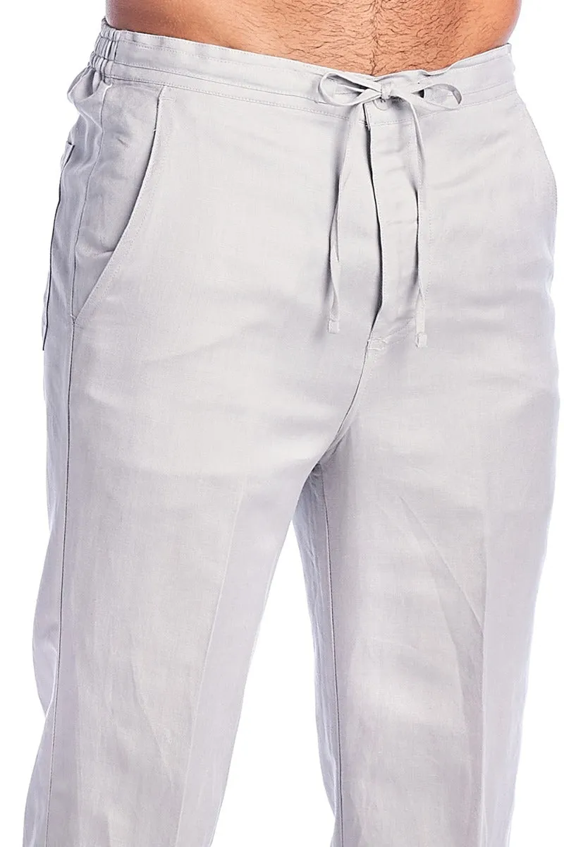 Mojito Collection Men's Casual Drawstring Linen Pants