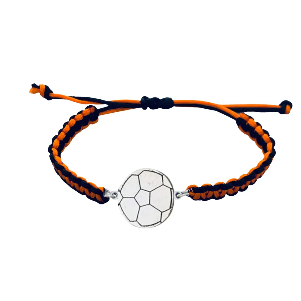 Multi Colored Silver Soccer Bracelet - Pick Colors & Charms